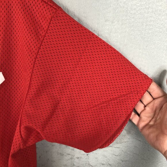 Vintage Majestic New York Yankees Jersey Men L  Red Mesh Made In USA  90s - Picture 8 of 16
